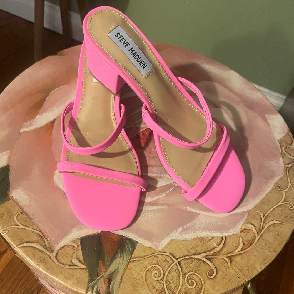 Steve Madden Hot Pink Strappy Sandals